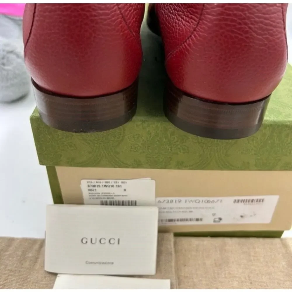 Men's Gucci horse bit web striped loafer size 9 fit 9.5 US made in Italy